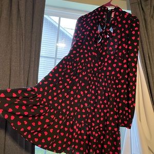 Kate Spade pink heart dress with neck bow